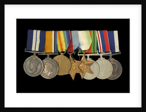 Medals awarded to P. S. N. SMITH CPO RN (obverse, l to r, MED1196-1203) by unknown