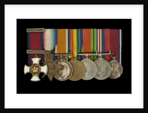 Medals awarded to Captain C. H. Allen DSO RN (obverse, l to r, MED1163-1169) by W. Wyon