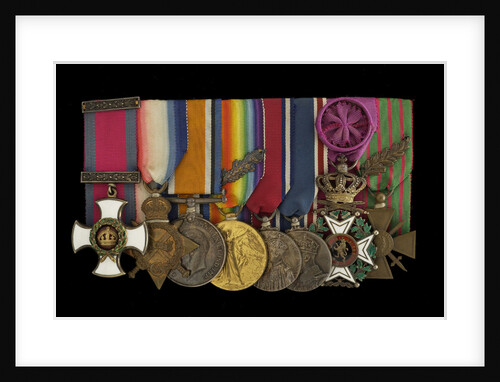 Medals awarded to Captain E. Wigram DSM RN (obverse, left to right, MED1219-1226) by W. Wyon