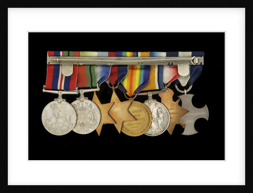 Medals awarded to Cdr J. L. Younghusband DSC (reverse, r to l, MED1228-1235) by Garrard & Co.