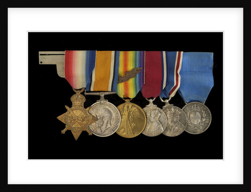 Medals awarded to Vice-Admiral Sir Alfred Englefield Evans, KBE, CB (obverse, left to right, MED1153-1158) by Unknown