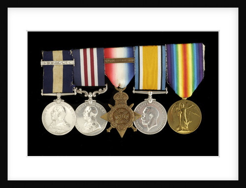 Medals awarded to Arthur Robert Blore (obverse, left to right, MED1860-1864) by B. Mackennal