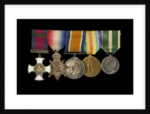 Medals awarded to Rear Admiral Harold Hugh Huxham DSO (obverse, l to r, MED1634-1638) by W. Wyon