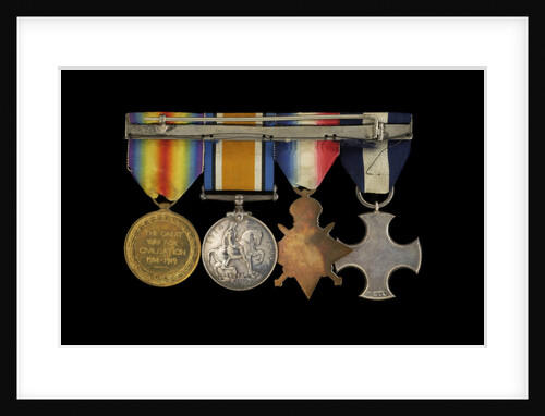 Medals awarded to Captain Frederick Henry Taylor CBE DSC RN (reverse, r to l, MED1412-1415) by unknown