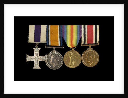 Medals awarded to Sub-Lieutenant Albert E. Dossett MC RNVR (obverse, l to r, MED1500-1503) by unknown