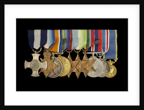 Medals awarded to Vice-Admiral Robert Don Oliver (obverse, l to r, MED2043-2052) by Garrard & Co.