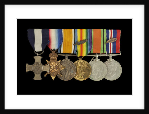 Medals awarded to Lt Cdr Basil N. Downie DSC RN (obverse, l to r, MED1825-1830) by Garrard & Co.