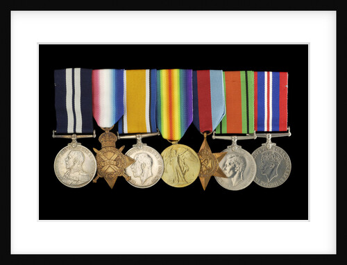 Medals awarded to Percy S. Inge DSM (obverse, l to r, ZBA0315-0321) by B. Mackennal