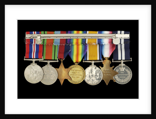 Medals awarded to Percy S. Inge DSM (reverse, r to l, ZBA0315-0321) by B. Mackennal