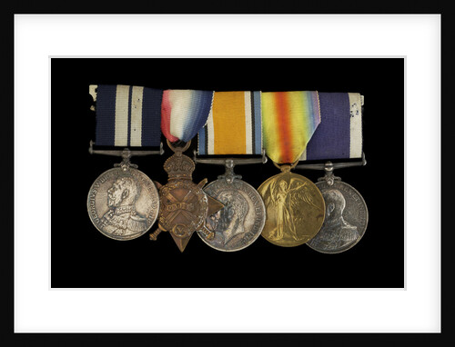 Medals awarded to Able Seaman R. J. Squires DSM (obverse, l to r, MED2591-2595) by B. Mackennal