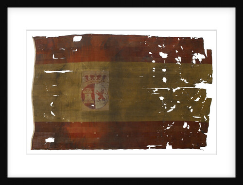 Spanish naval ensign, top left quarter detail by unknown