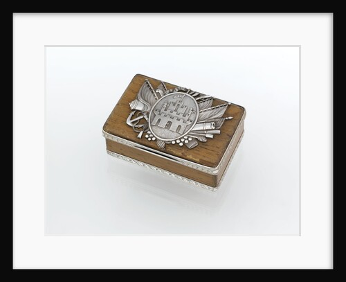 Silver-mounted oak freedom box presented to Nelson by the Corporation of Thetford in Norfolk, after the Battle of the Nile, 1798 by Thomas Phipps