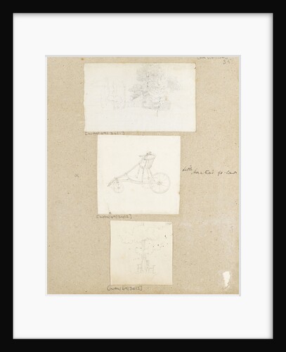Study of trees and a small building in the grounds of Merton Place by Thomas Baxter