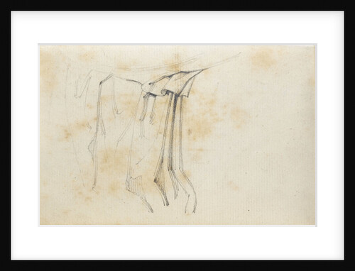 A study of drapery (verso) by Thomas Baxter