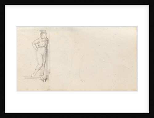 A young man stepping down a step, possibly Horatio Nelson (verso) by Thomas Baxter