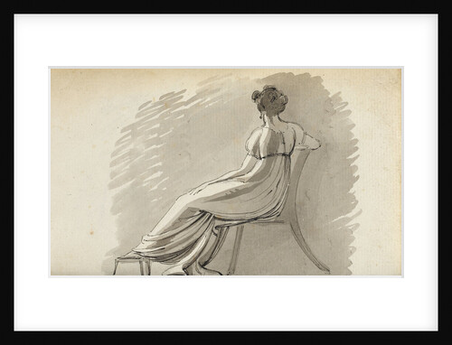 A young woman seated in a chair (verso) by Thomas Baxter