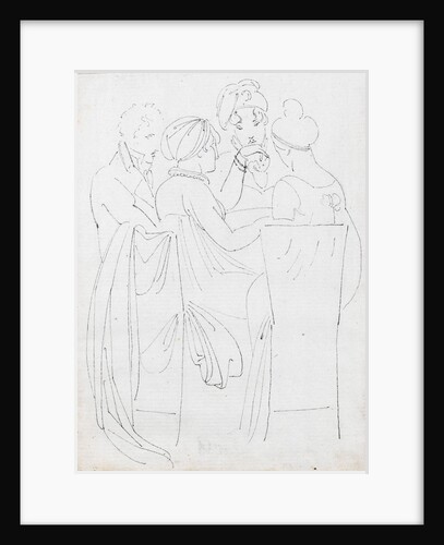 A group seated at a table by Thomas Baxter