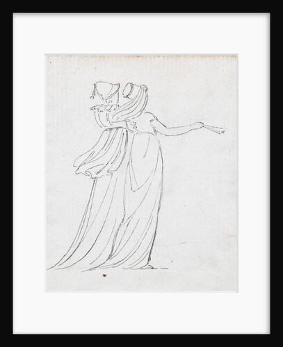 Two women walking, one of them probably Emma Hamilton by Thomas Baxter
