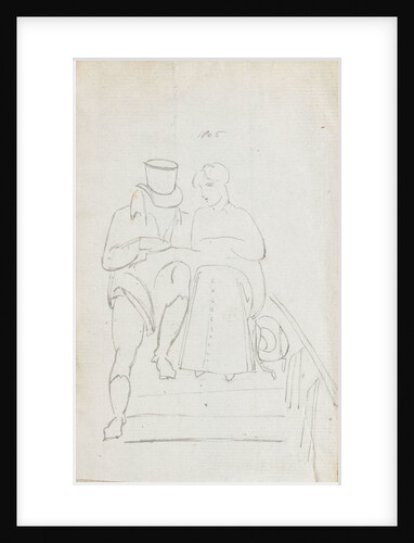 Nelson's nephew and niece, Horatio and Charlotte Nelson, seated on steps by Thomas Baxter