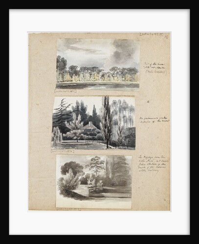 Three view of Merton Place by Thomas Baxter