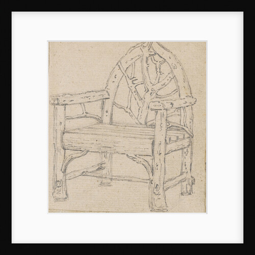 A study of a garden seat or chair by Thomas Baxter