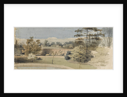 A view of part of the garden and countryside at Merton Place by Thomas Baxter