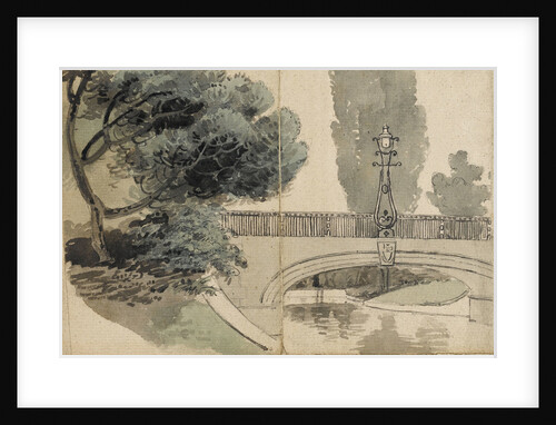 A view of the river and bridge at Merton Place by Thomas Baxter