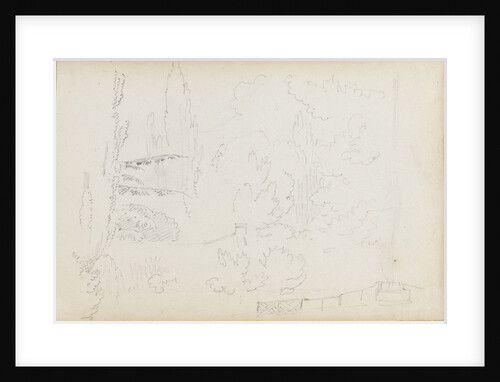 A sketch of the grounds at Merton by Thomas Baxter