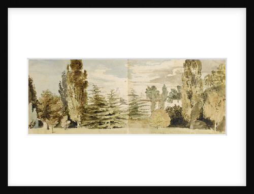 A view of Merton Place from the west seen across lawns and the river by Thomas Baxter