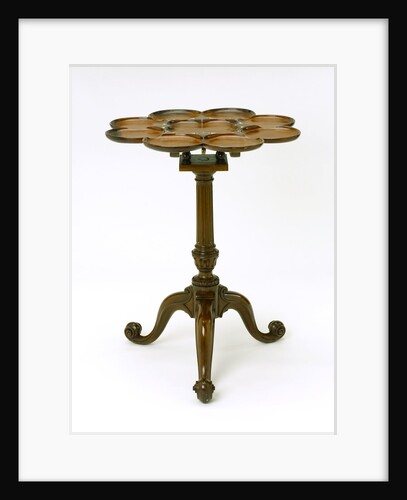 Mahogany supper table with tripod base by unknown