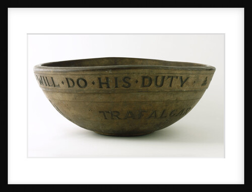 Wooden bowl commemorating Vice-Admiral Horatio Nelson (1758-1805) by unknown