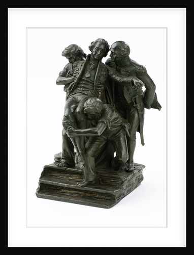 The wounded Nelson carried below deck at Trafalgar by Nelli