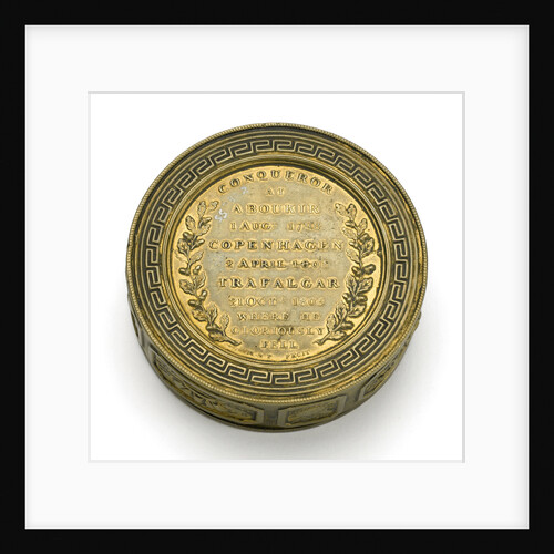 Seal box commemorating Vice-Admiral Horatio Nelson (1758-1805) by Nathaniel Marchant