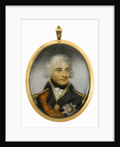 Miniature painting depicting Vice-Admiral Horatio Nelson (1758-1805), head and shoulders, in uniform, facing slightly right by Robert Bowyer