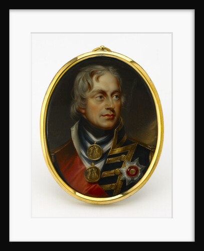 An enamel miniature depicting Vice-Admiral Horatio Nelson (1758-1805), in full-dress uniform, hatless and facing 3/4 right by Henry Pierce Bone