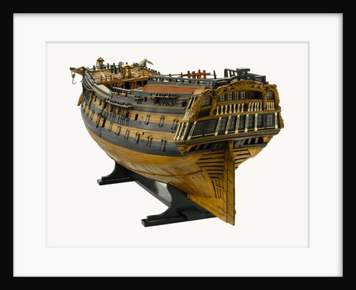 Ship of 74 guns, port stern quarter by unknown