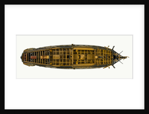 Ship of 74 guns, plan view by unknown