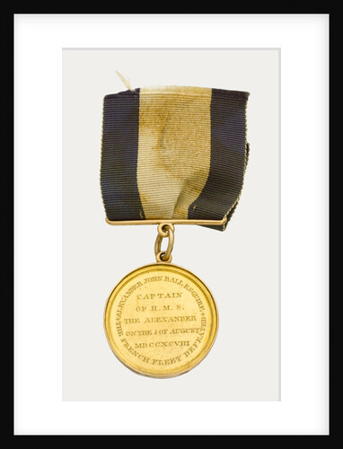 Naval Gold Medal (Captain's) for the Battle of the Nile, 1798, reverse by Lewis Pingo