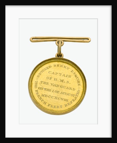 Naval Gold Medal (Captain's) for the Battle of the Nile, 1798, reverse by Lewis Pingo