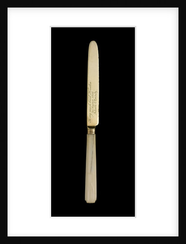 Horatia Nelson's silver-gilt dessert knife, ordered for his daughter by Nelson from John Salter, his silversmith in the Strand by R.T.