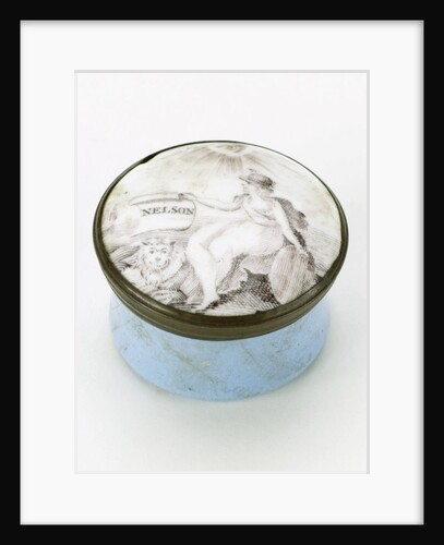 Round patch box commemorating Vice-Admiral Horatio Nelson (1758-1805) by unknown