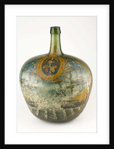 Large liqueur or gin bottle commemorating Vice-Admiral Horatio Nelson (1758-1805) by unknown
