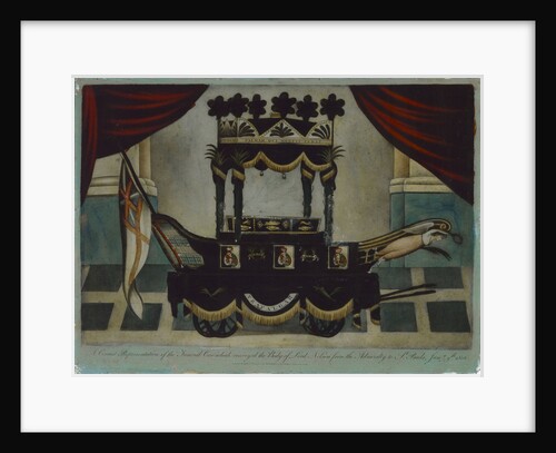 A Correct Representation of the Funeral Car which conveyed the Body of Lord Nelson from the Admiralty to St Paul's' by W.B. Walker