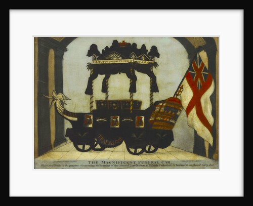 The Magnificent Funeral Car Which was Built for the purpose of conveying the Remains of Vice-Admiral Lord Nelson to St Pauls' by Stampa & Son