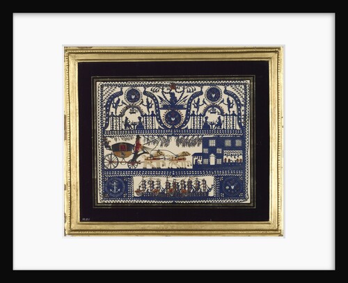 Cut paper picture (découpage) commemorating Vice-Admiral Horatio Nelson (1758-1805) by unknown