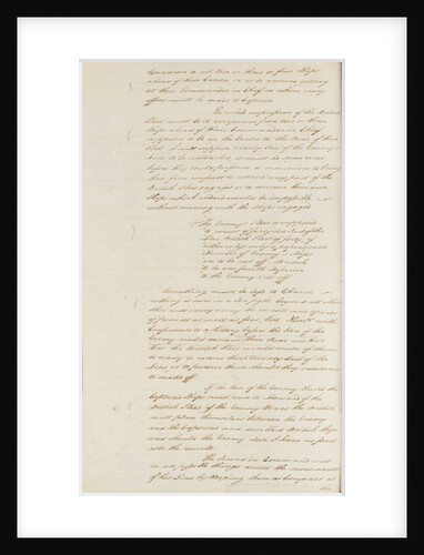 Nelson's secret memorandum, page one by Horatio Nelson