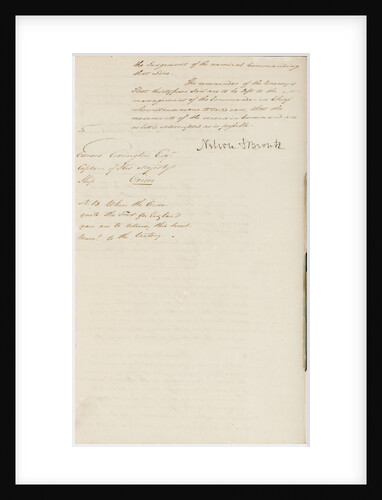 Nelson's secret memorandum, page three by Horatio Nelson