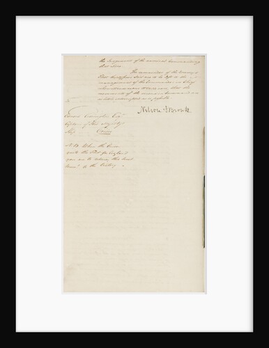 Nelson's secret memorandum, page three by Horatio Nelson