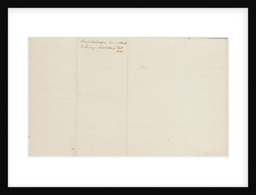 Nelson's secret memorandum, back page by Horatio Nelson