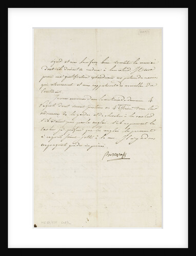 Letter from Napoleon to Admiral Ganteaume by Napoleon Bonaparte
